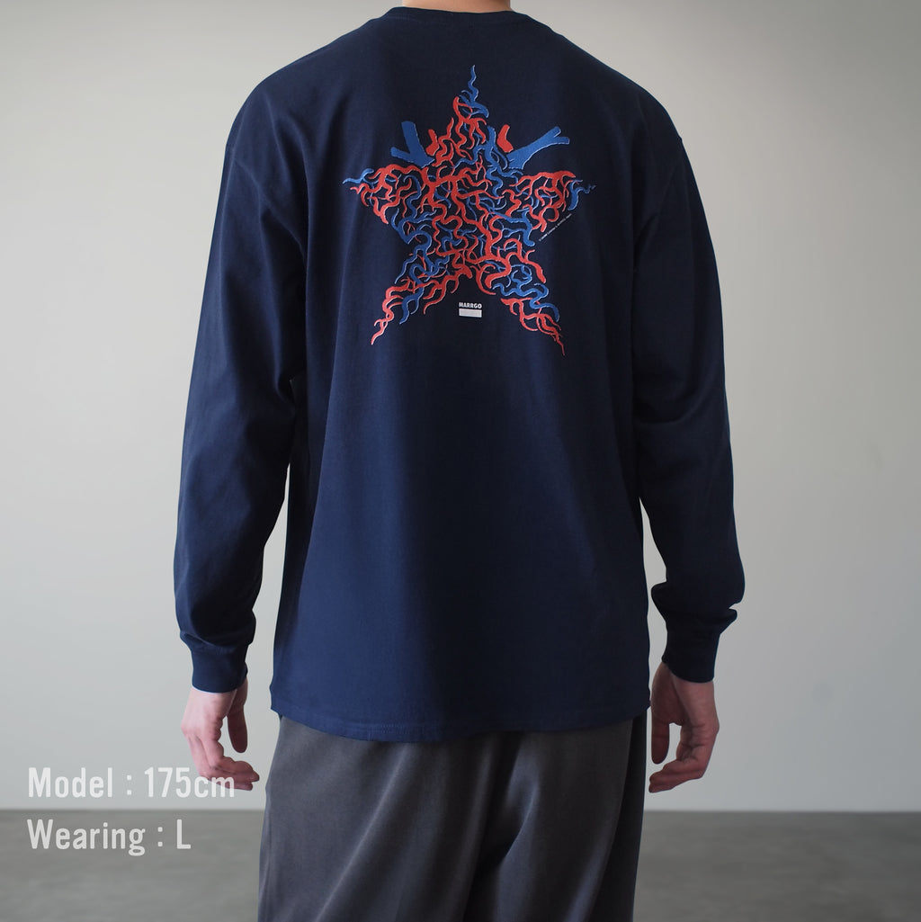Blood ロングスリーブTシャツ | ネイビー