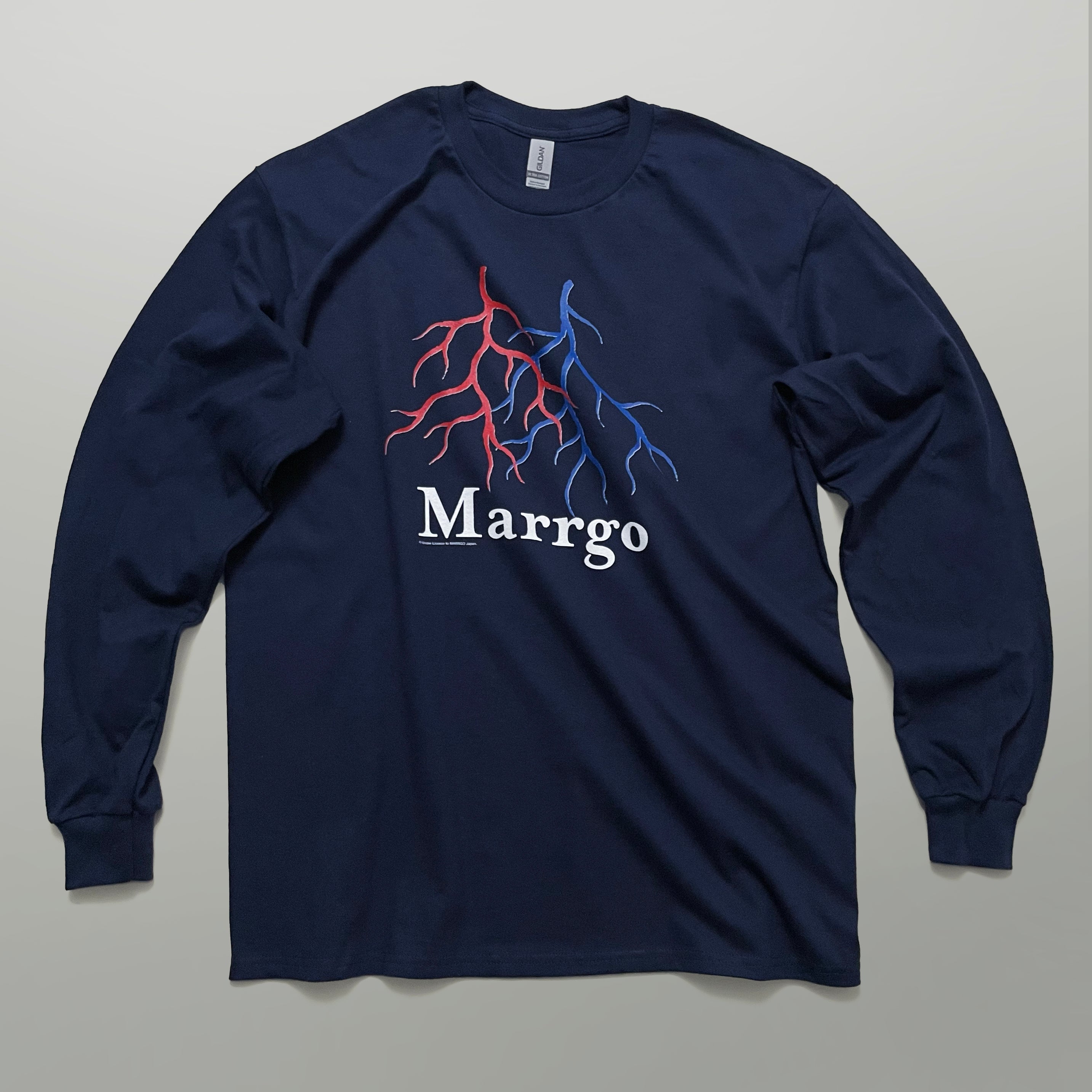 Blood ロングスリーブTシャツ ネイビー フロント 全体 血管