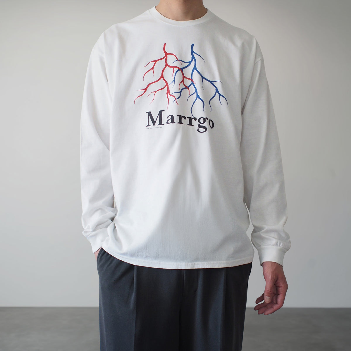 Blood ロングスリーブTシャツ | ホワイト（白） 長袖 ヴィンテージ 