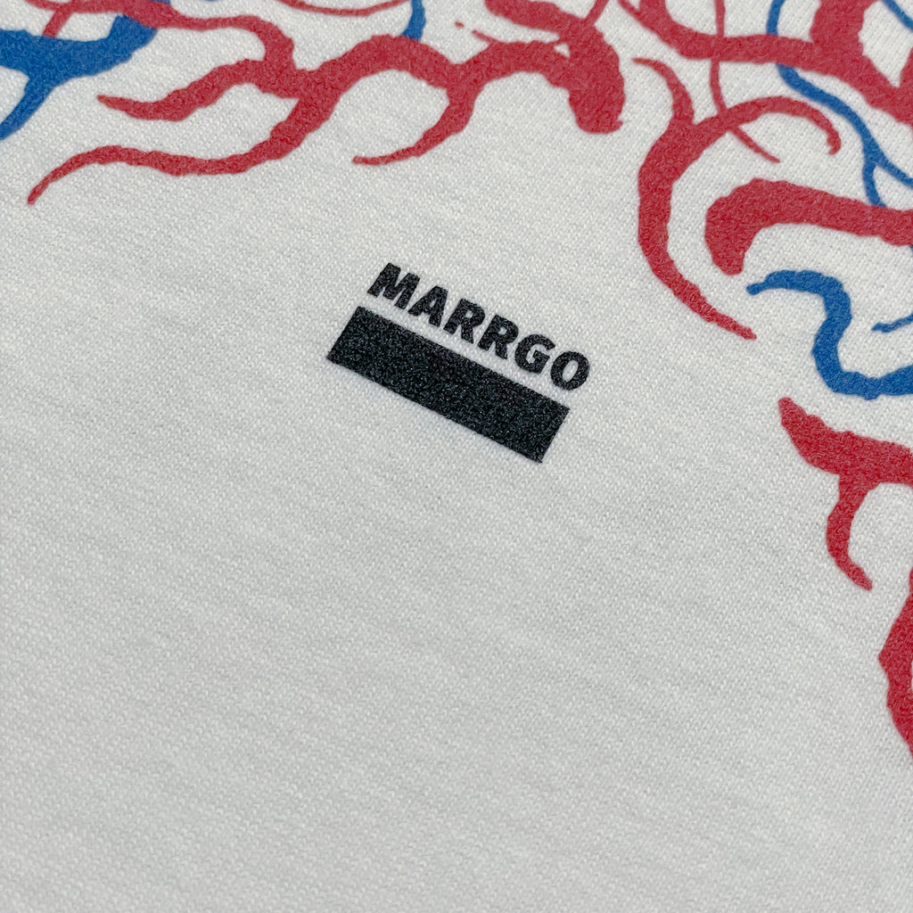 Blood ロングスリーブTシャツ ホワイト ロゴ ディテール MARRGO