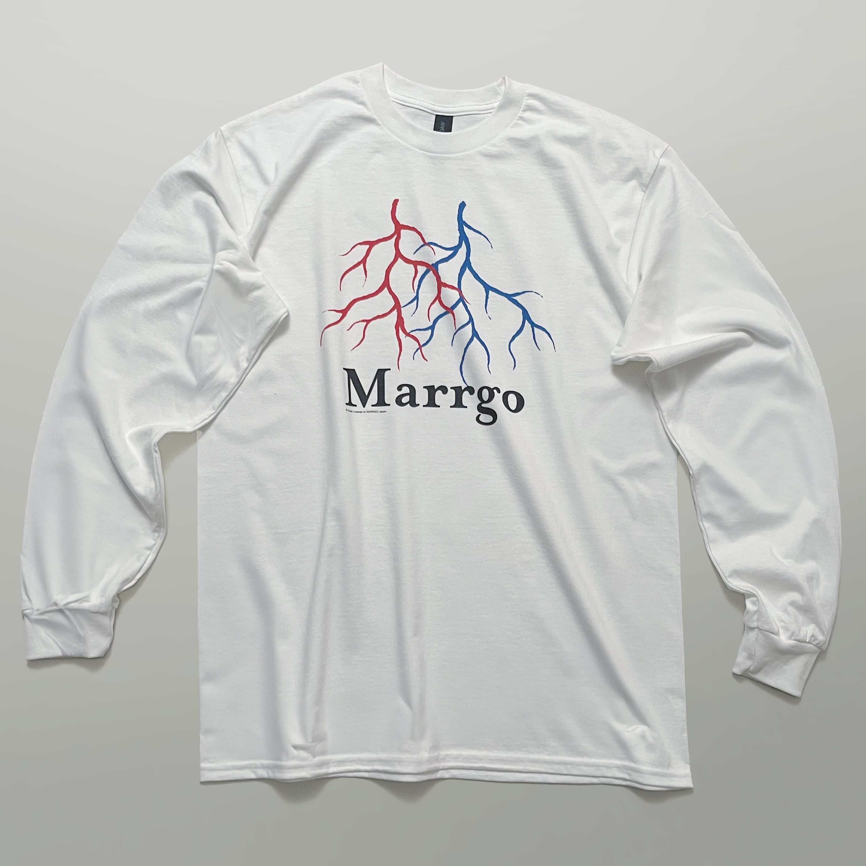 Blood ロングスリーブTシャツ ホワイト フロント 全体 血管