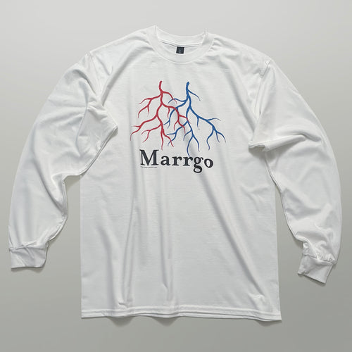 Blood ロングスリーブTシャツ ホワイト フロント 全体 血管