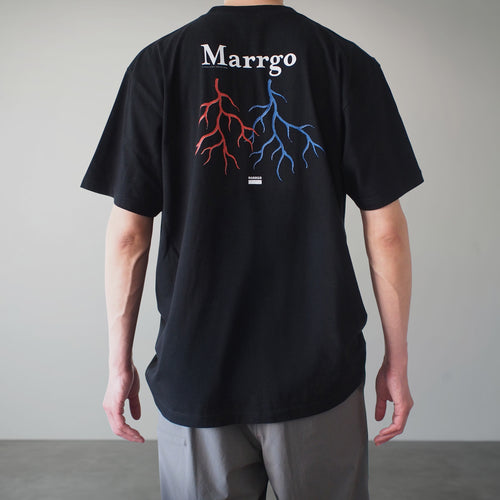 Blood Tシャツ ブラック バック モデル着用 血管 MARRGO