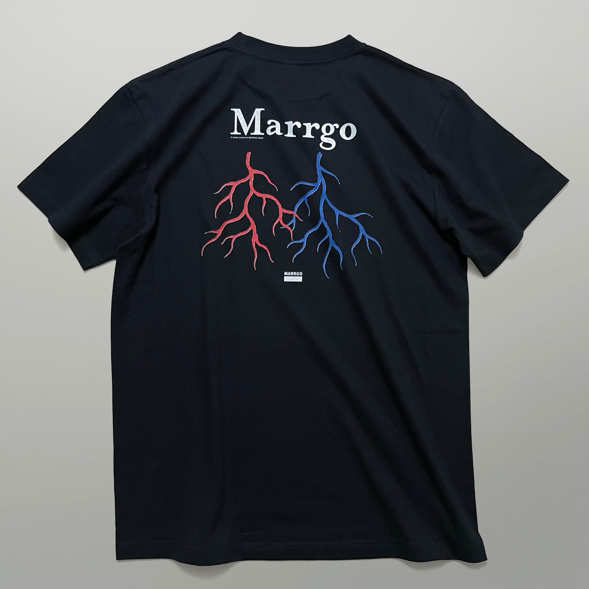 Blood Tシャツ ブラック バック 全体 血管 MARRGO