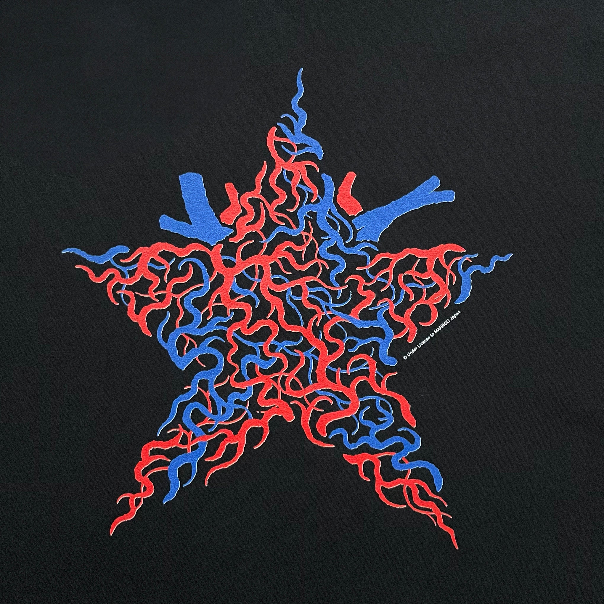 Blood Tシャツ ブラック フロント グラフィック クローズアップ MARRGO