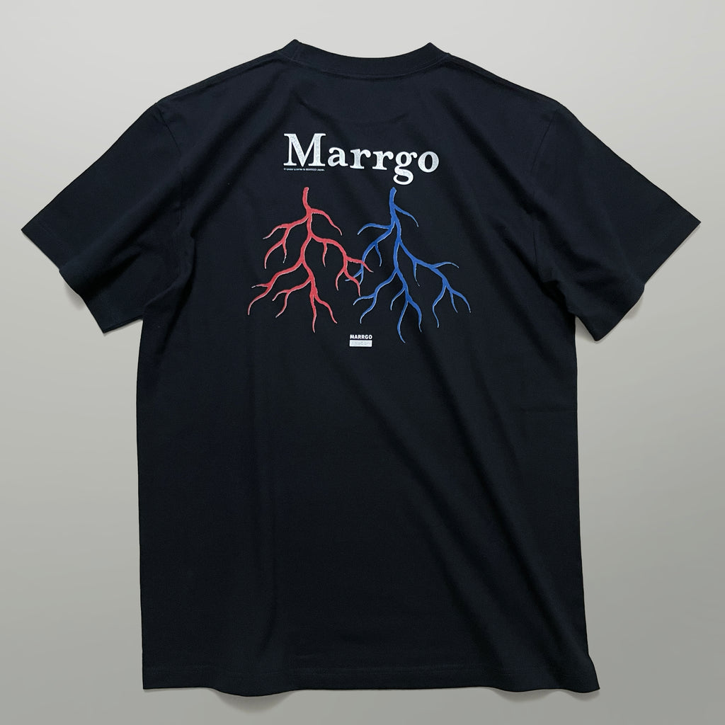 Blood Tシャツ ブラック バック 全体 血管