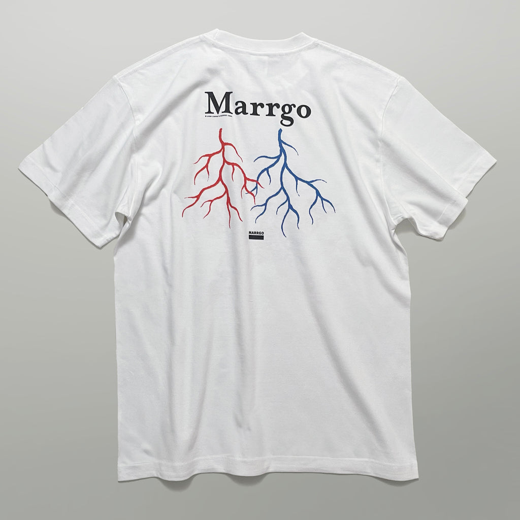 Blood Tシャツ ホワイト バック 全体 血管 MARRGO