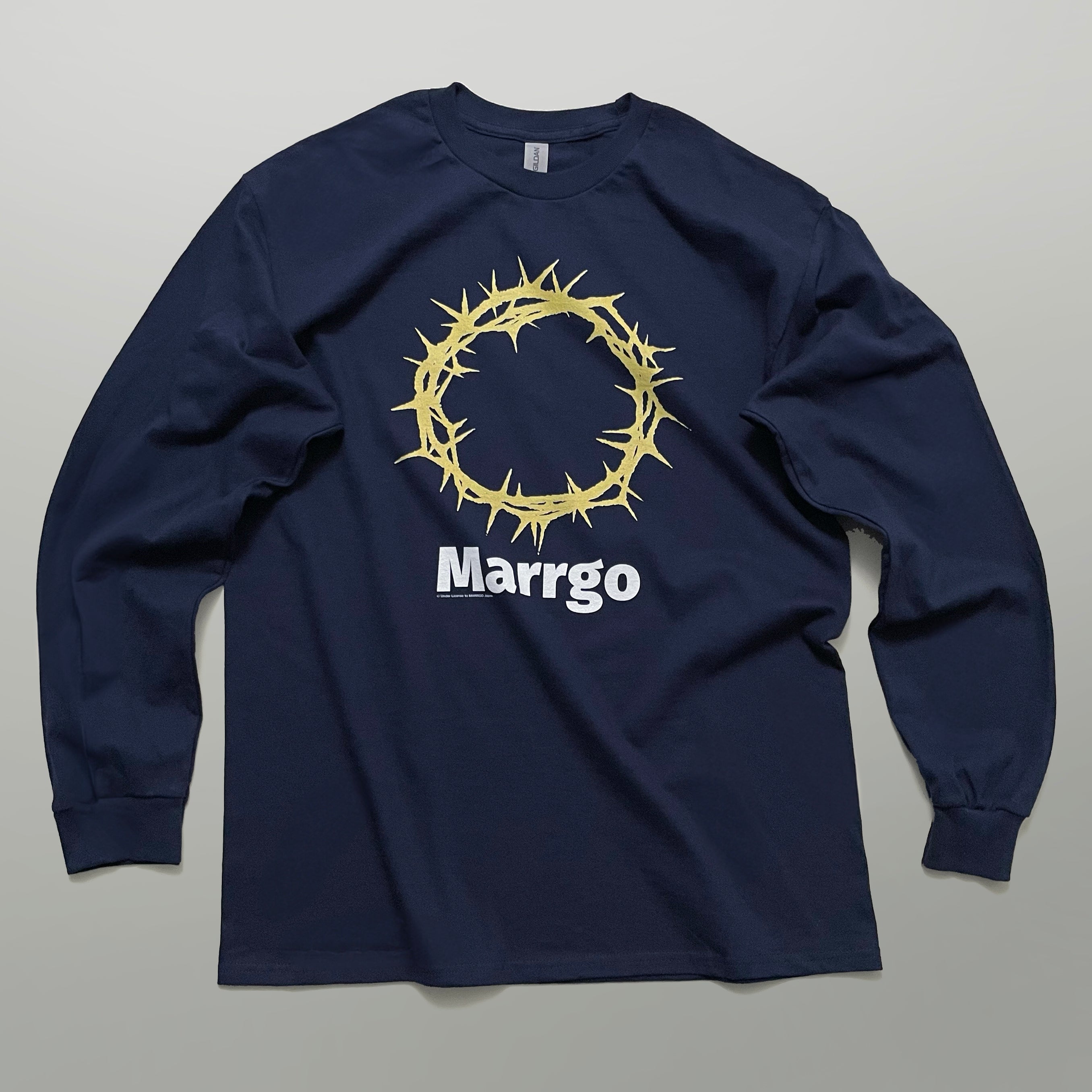 Ibara ロングスリーブTシャツ ネイビー フロント 全体 いばら 円形