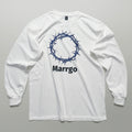 Ibara ロングスリーブTシャツ ホワイト フロント 全体 いばら 円形 MARRGO