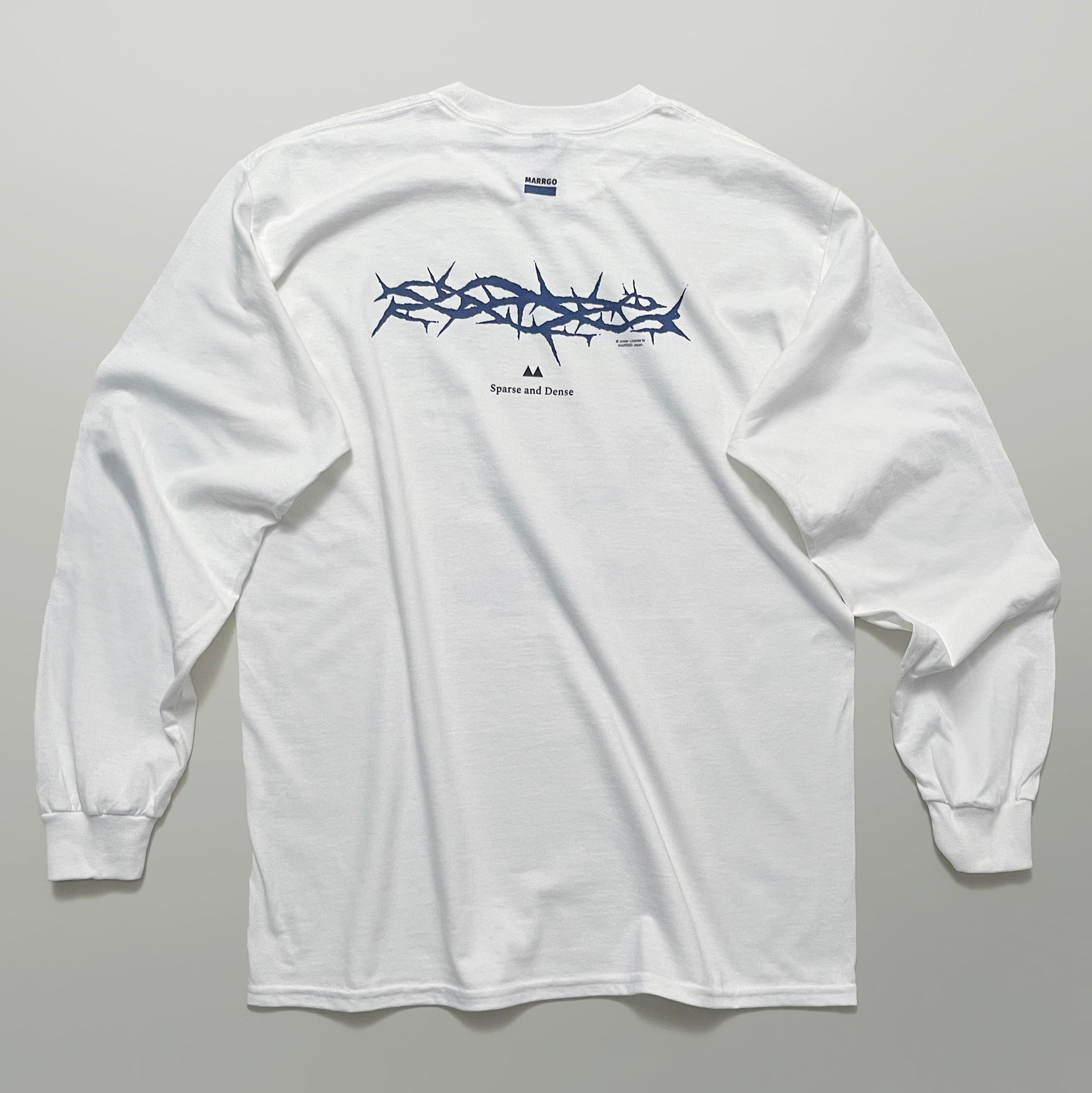 Ibara ロングスリーブTシャツ ホワイト バック 全体 いばら MARRGO