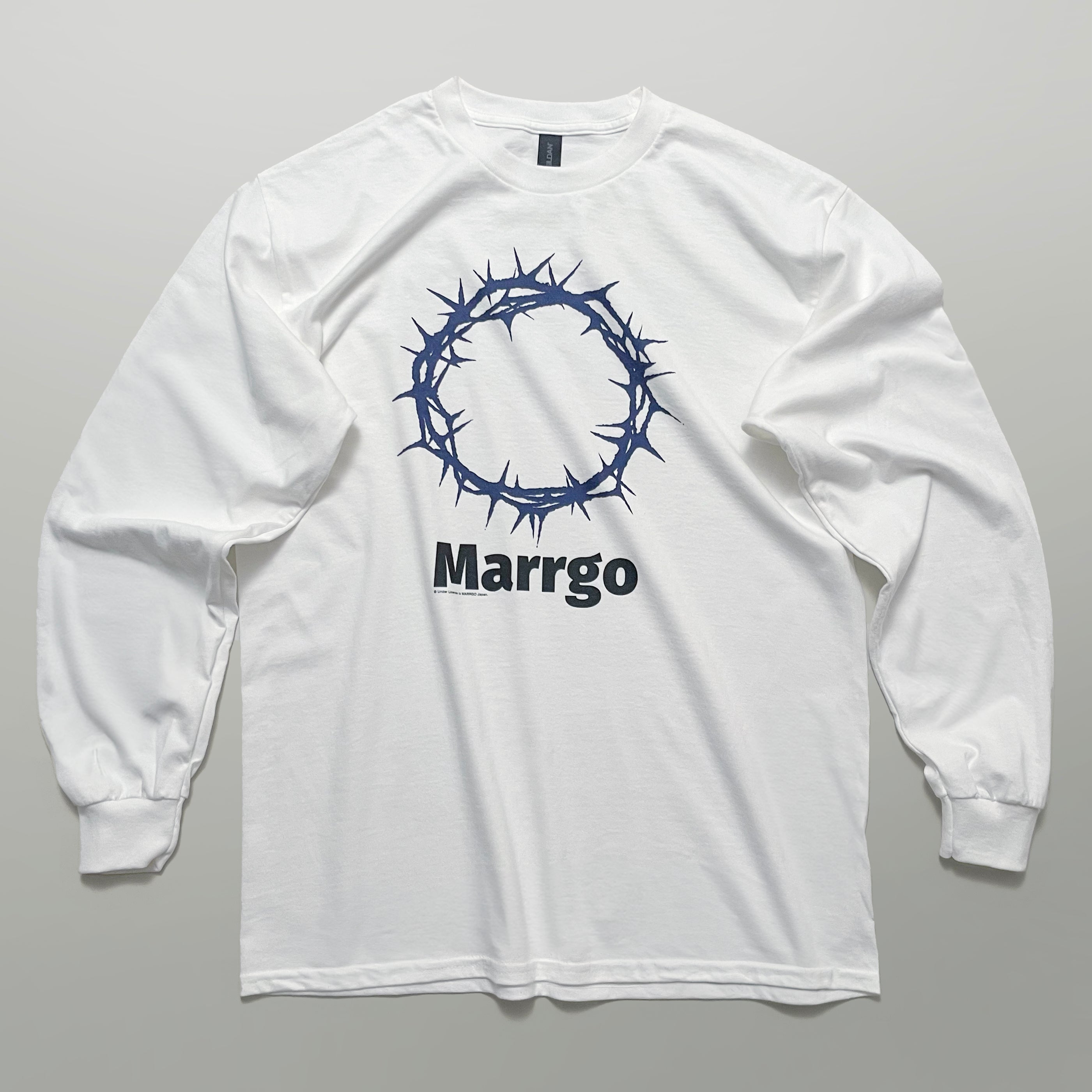 Ibara ロングスリーブTシャツ ホワイト フロント 全体 いばら 円形