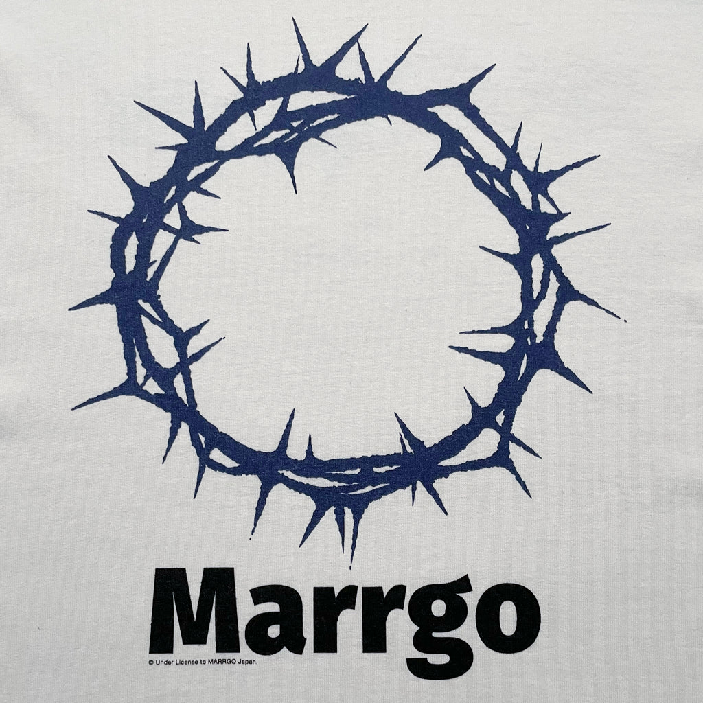 Ibara ロングスリーブTシャツ ホワイト フロント グラフィック クローズアップ