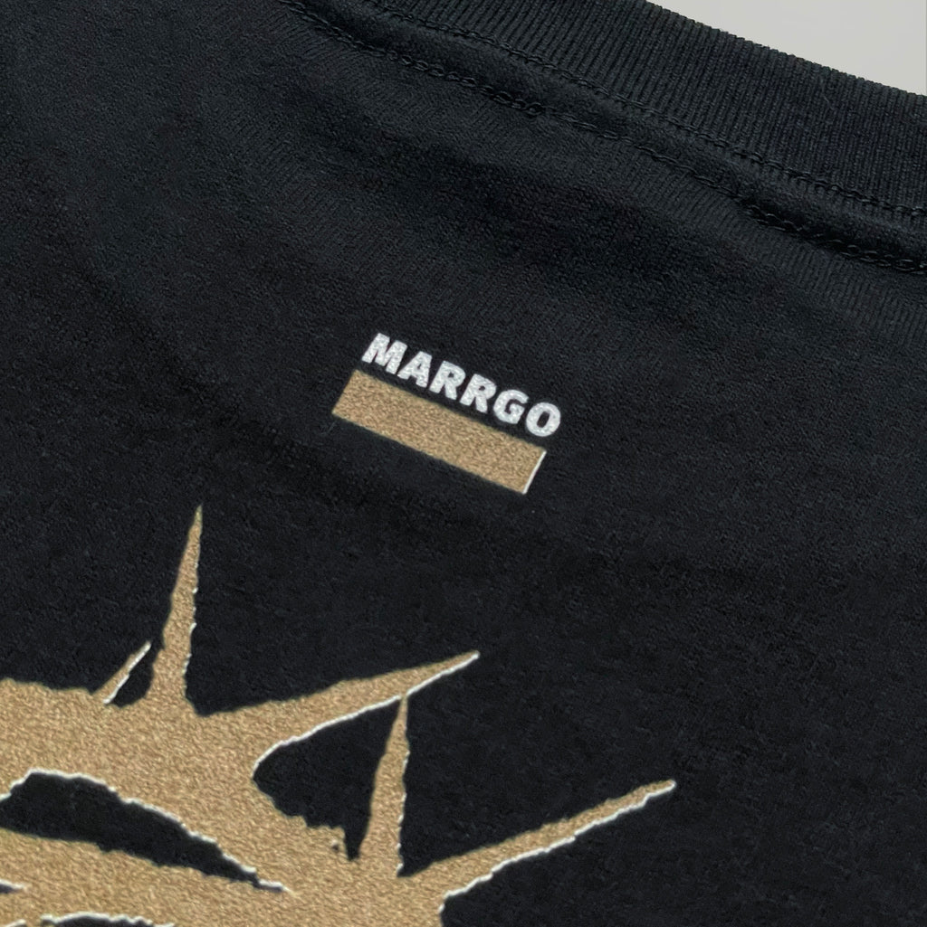 Ibara Tシャツ ブラック ロゴ ディテール MARRGO
