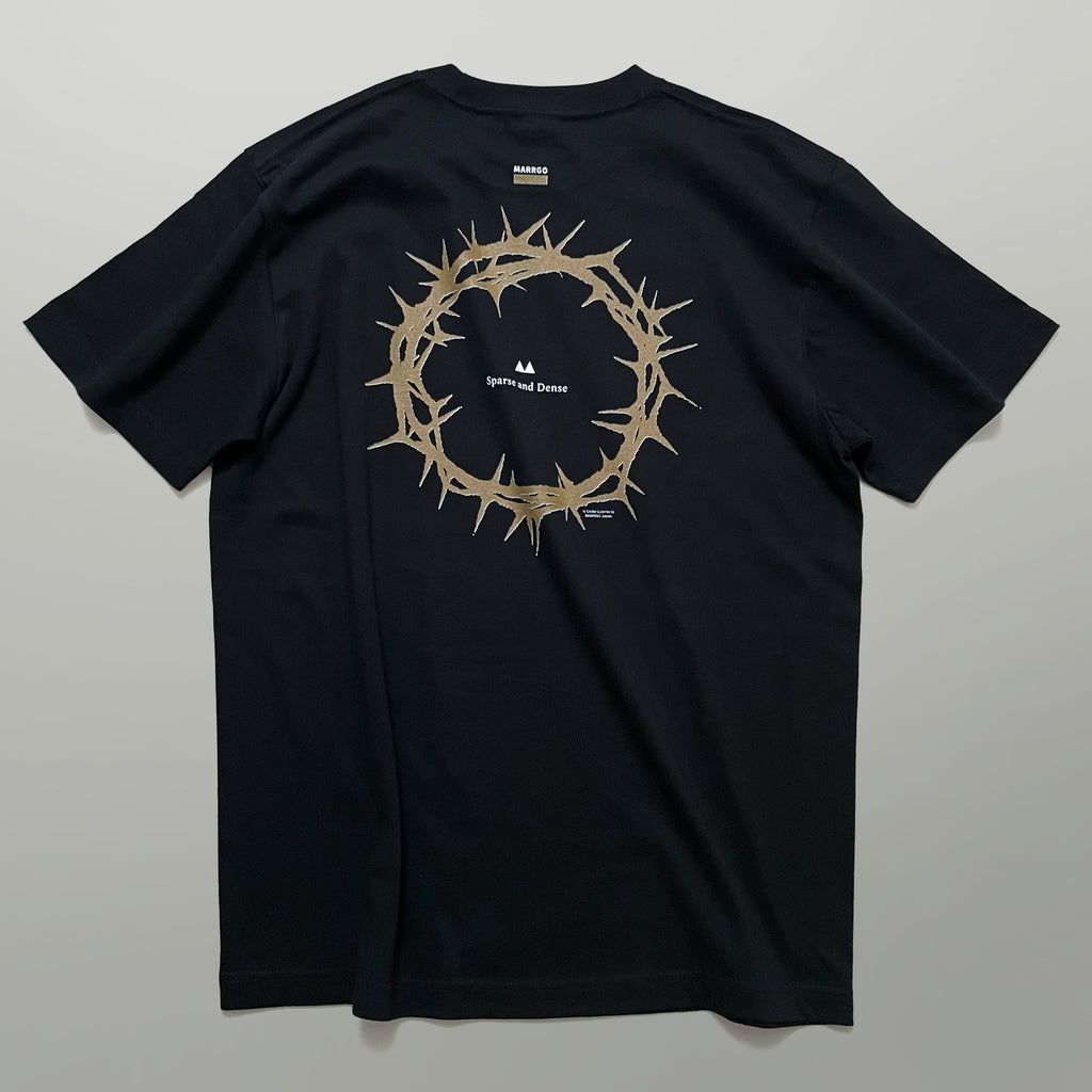 Ibara Tシャツ ブラック バック 全体 いばら 円形