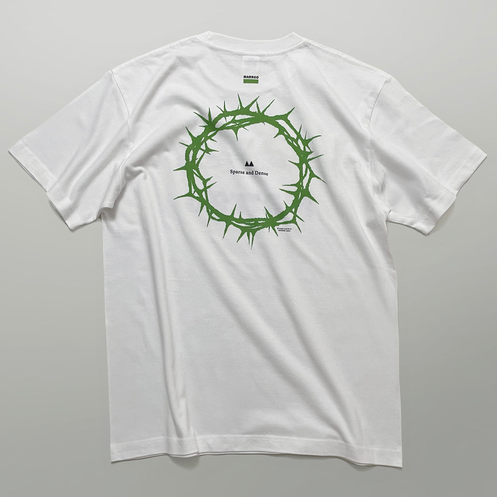Ibara Tシャツ ホワイト バック 全体 いばら 円形 MARRGO