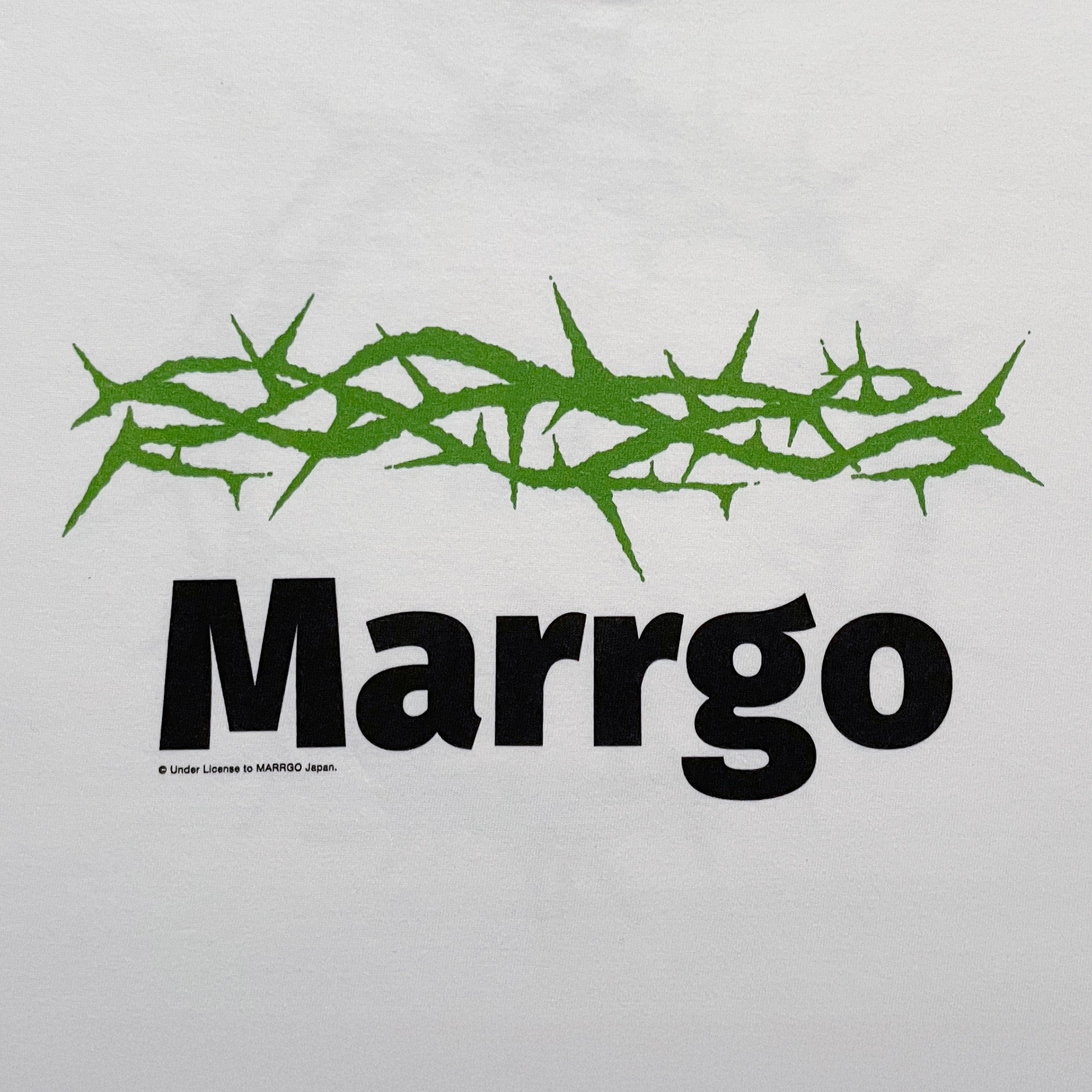 Ibara Tシャツ ホワイト フロント グラフィック クローズアップ MARRGO