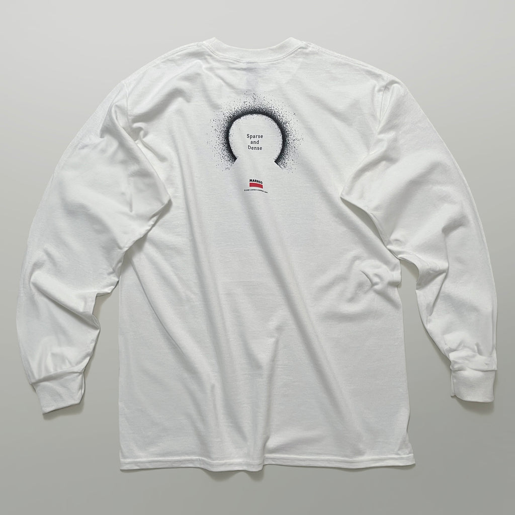 Odyssey ロングスリーブTシャツ ホワイト バック 全体 光源 点描 MARRGO