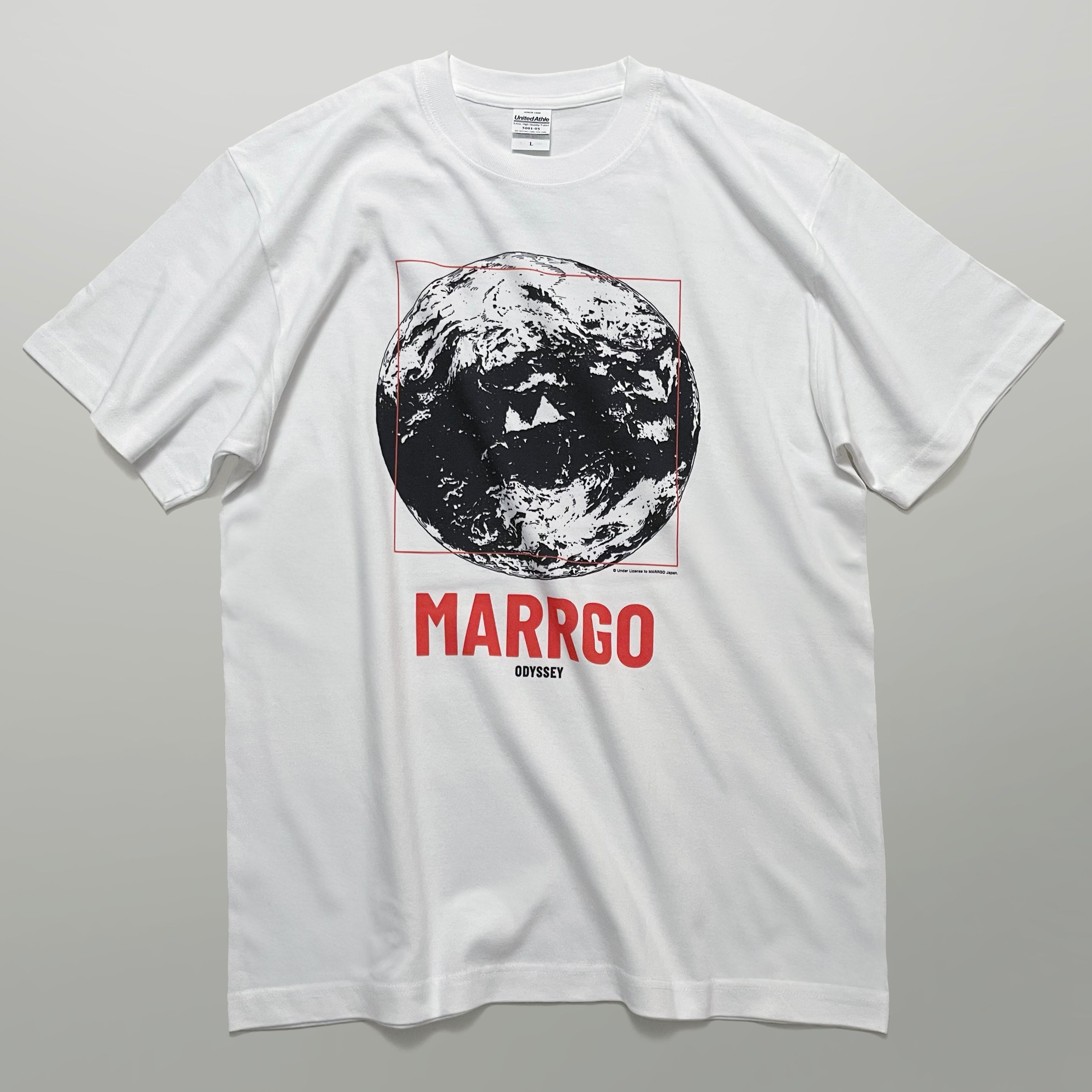 Odyssey Tシャツ ホワイト フロント 全体 惑星 地球
