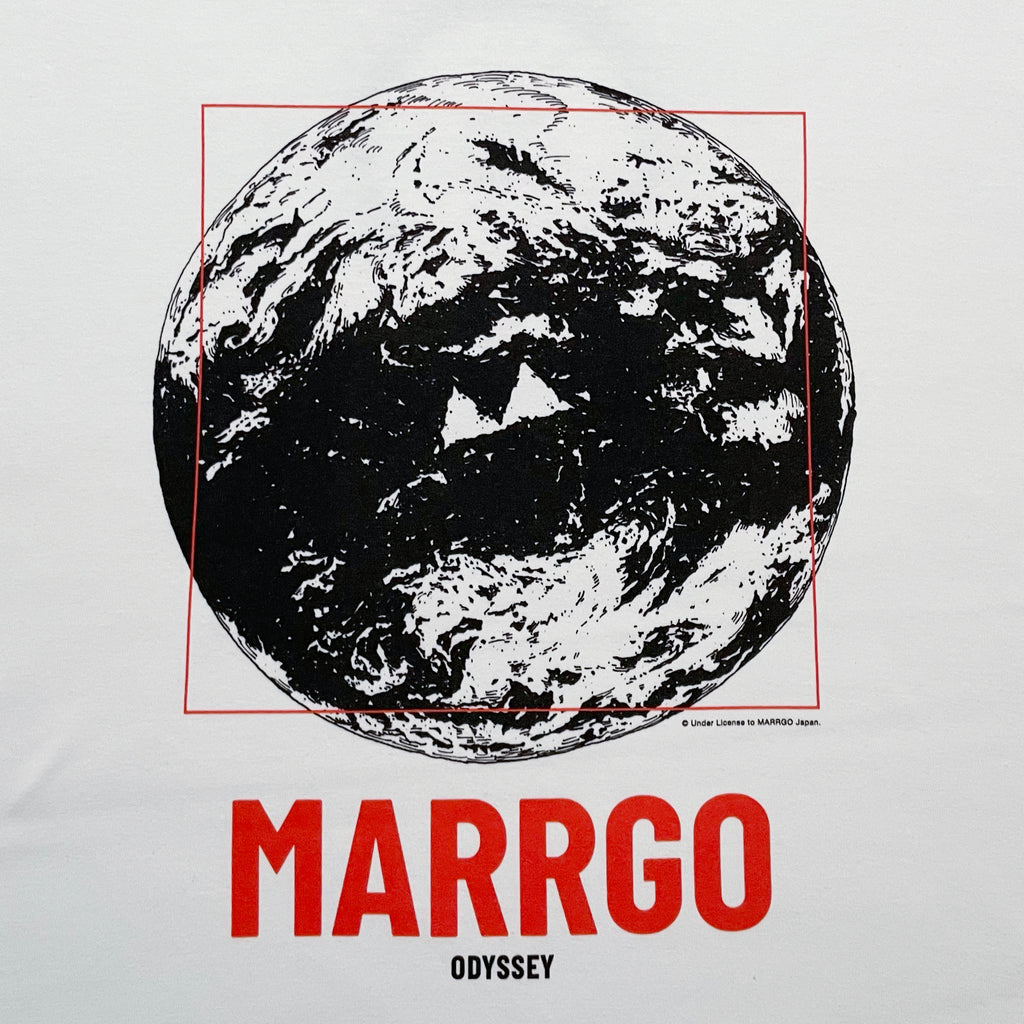Odyssey Tシャツ ホワイト フロント グラフィック クローズアップ