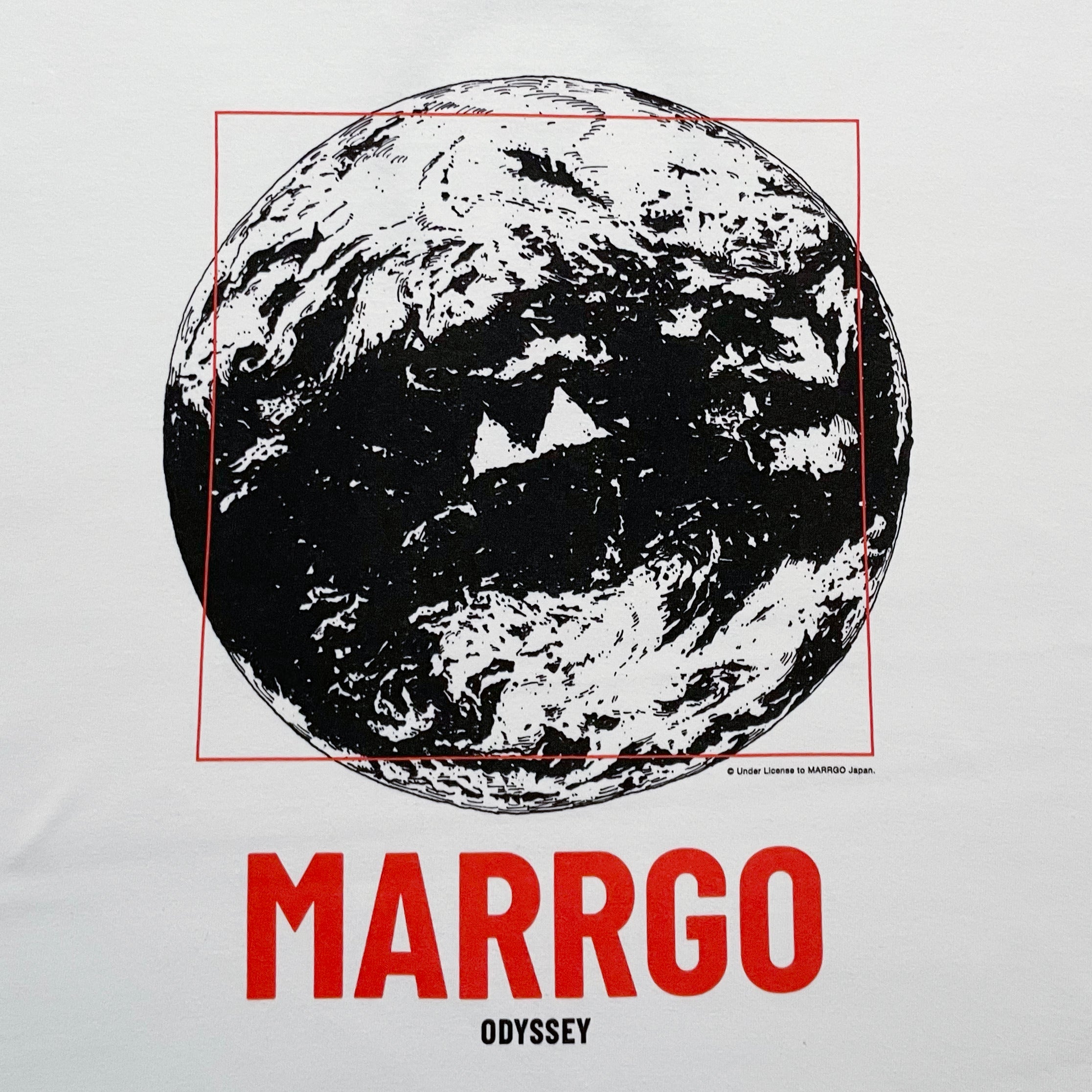 Odyssey Tシャツ ホワイト フロント グラフィック クローズアップ